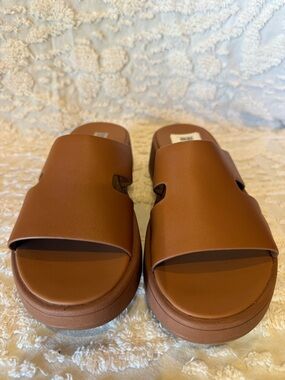 FitFlop Slide Sandals in Light Ta#608